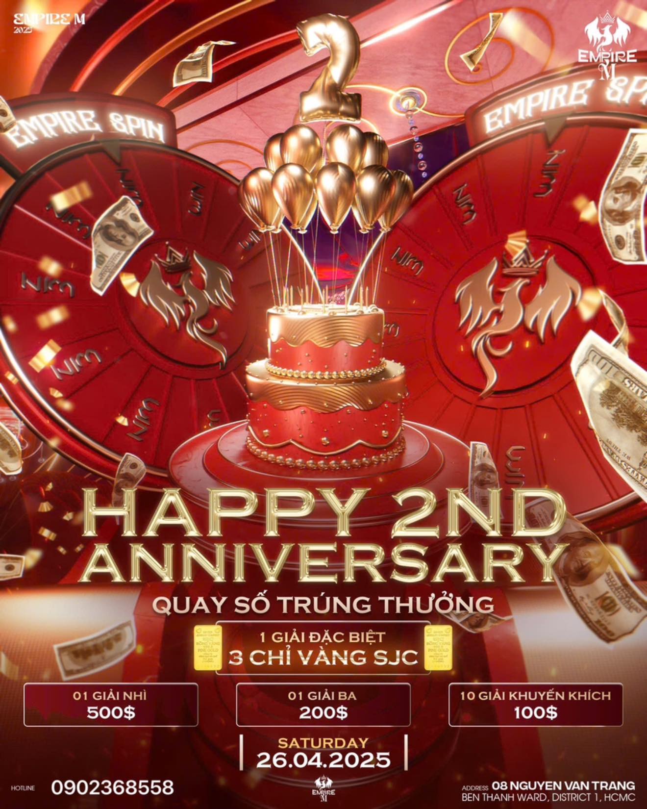  EMPIRE 2ND ANNIVERSARY – QUAY LÀ TRÚNG QUÀ CỰC KHỦNG!